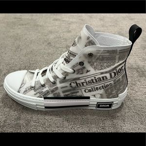 Christian Dior B23 Daniel Arsham Eroded Relic Newspaper shoes.